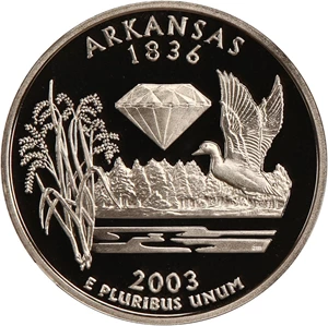 image for: 2003-S Arkansas 25c NGC Proof 70 UCAM
