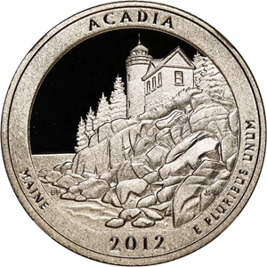 image for: 2012-S Acadia 25c NGC Proof 70 UCAM (Silver)
