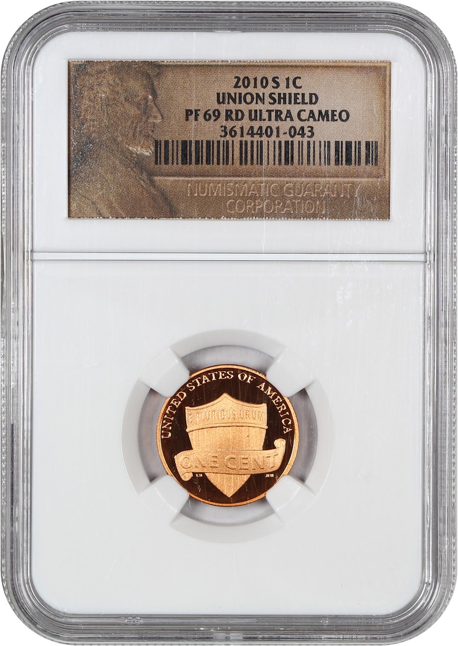 image for: 2010-S Shield 1c NGC Proof 69 RD UCAM