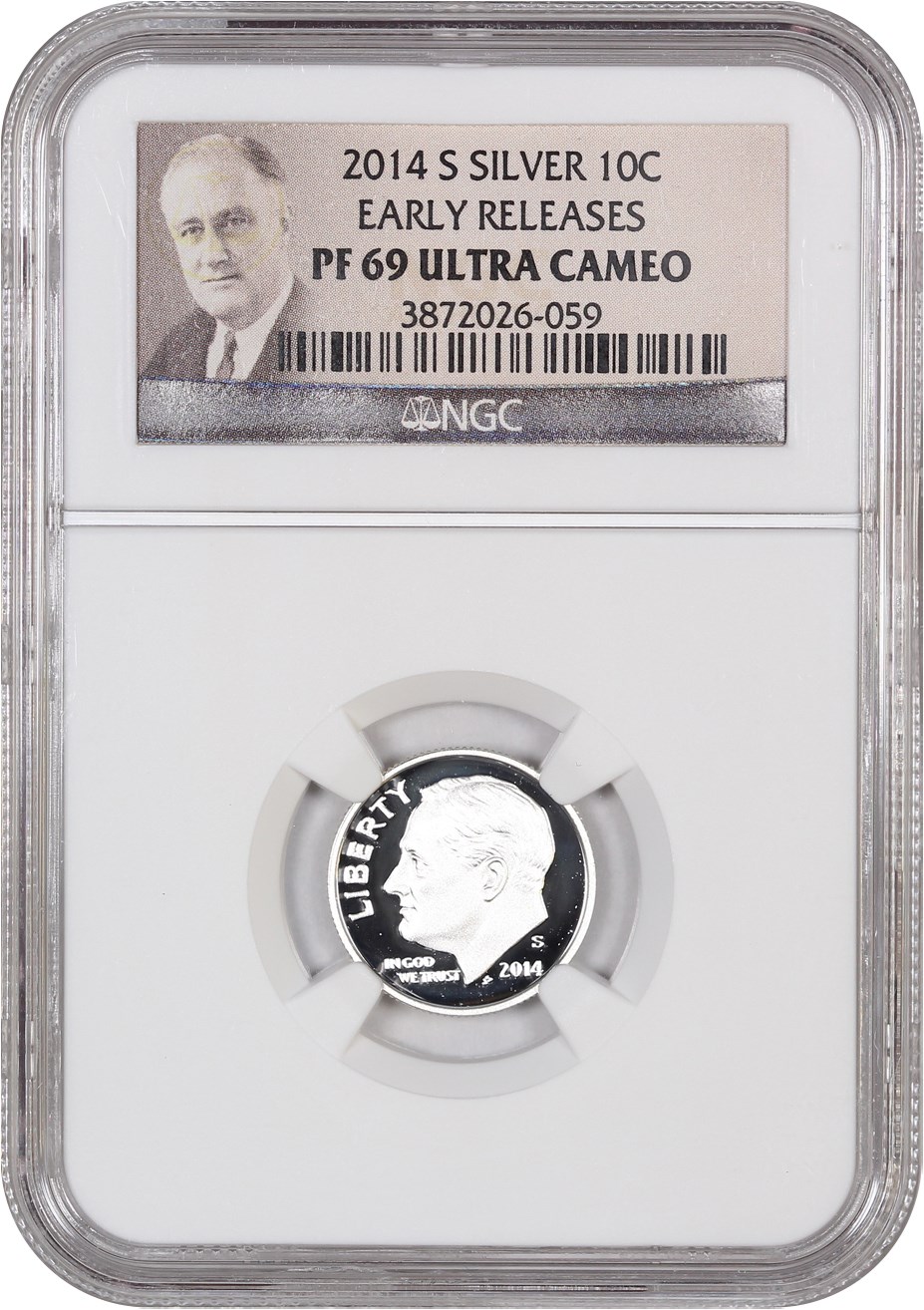 image for: 2014-S 10c NGC Proof 69 UCAM (Silver, Early Releases)