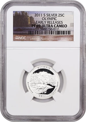 image for: 2011-S Olympic 25c NGC Proof 69 UCAM (Silver, Early Releases)