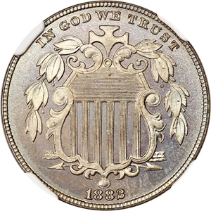 image for: 1882 5c NGC Proof 68 CAM