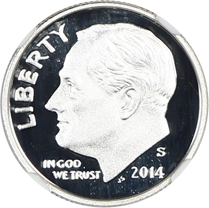 image for: 2014-S 10c NGC Proof 70 UCAM (Silver, Early Releases)