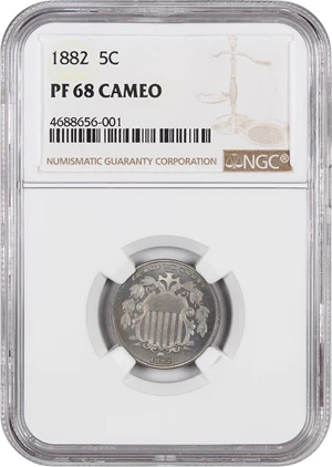 image for: 1882 5c NGC Proof 68 CAM