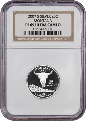 image for: 2007-S Montana 25c NGC Proof 69 UCAM (Silver)