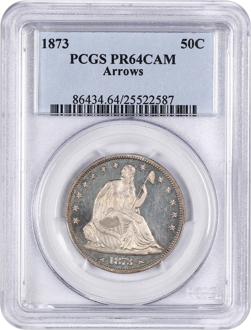 image for: 1873 50c PCGS Proof 64 CAM (Arrows)