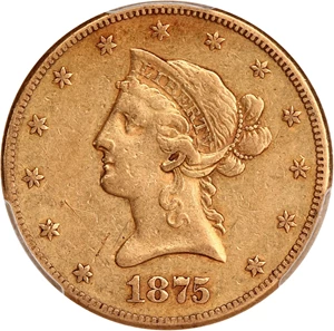 image for: 1875-CC $10 PCGS XF40