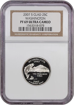 image for: 2007-S Washington 25c NGC Proof 69 UCAM