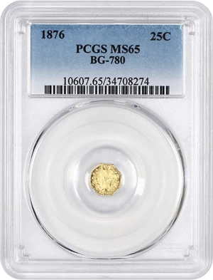image for: 1876 Cal. Gold 25c PCGS MS65 (BG-780)