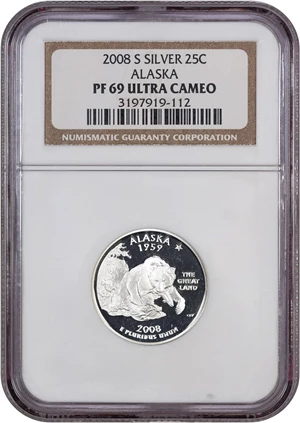 image for: 2008-S Alaska 25c NGC Proof 69 UCAM (Silver)