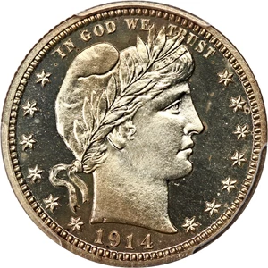 image for: 1914 25c PCGS Proof 66