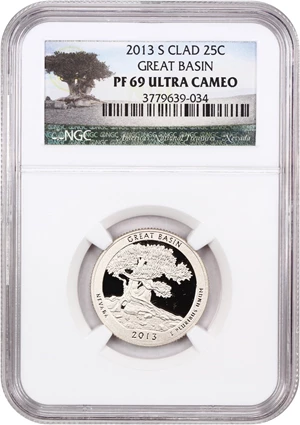 image for: 2013-S Great Basin 25c NGC Proof 69 UCAM (Clad)