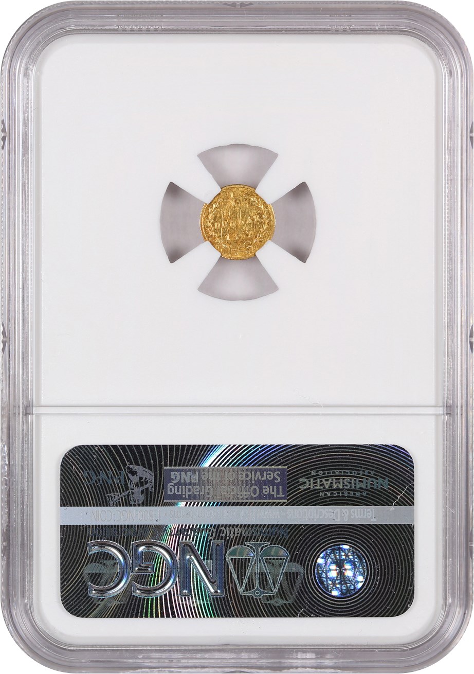 image for: 1867 Cal. Gold 25c NGC MS62 (BG-825)