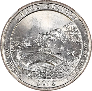 image for: 2012-S Chaco Culture 25c NGC MS66 (Clad, First Releases)