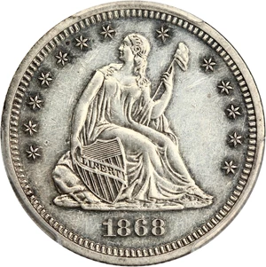 image for: 1868 25c PCGS/CAC Proof 53