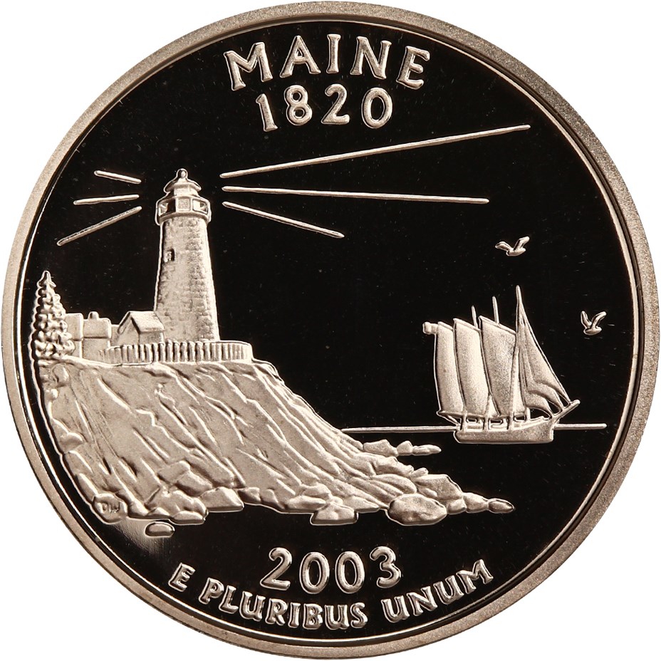 image for: 2003-S Maine 25c NGC Proof 70 UCAM