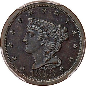 image for: 1848 1/2c PCGS/CAC Proof 64 BN (Restrike)