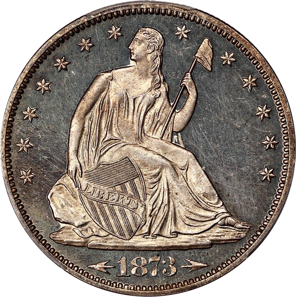image for: 1873 50c PCGS Proof 64 CAM (Arrows)