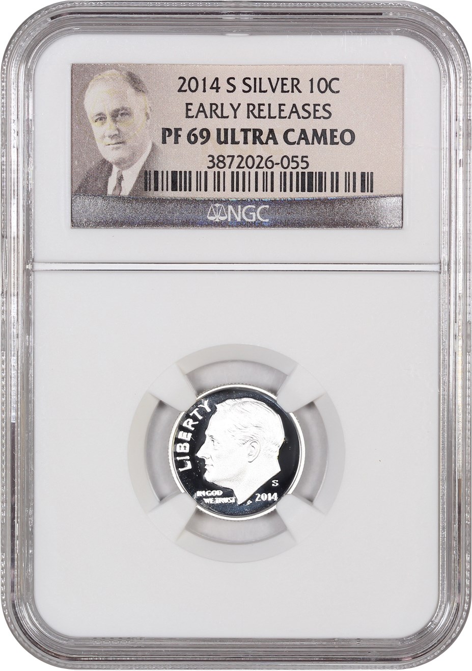 image for: 2014-S 10c NGC Proof 69 UCAM (Silver, Early Releases)