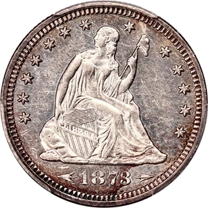 image for: 1873 25c PCGS Proof 58 (Arrows)