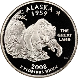 image for: 2008-S Alaska 25c NGC Proof 69 UCAM (Silver)