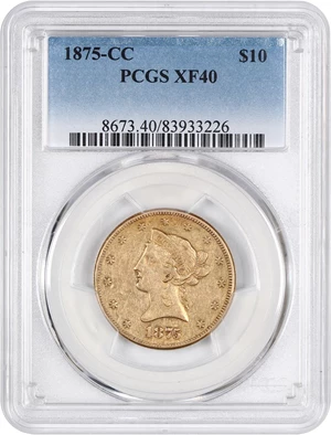 image for: 1875-CC $10 PCGS XF40