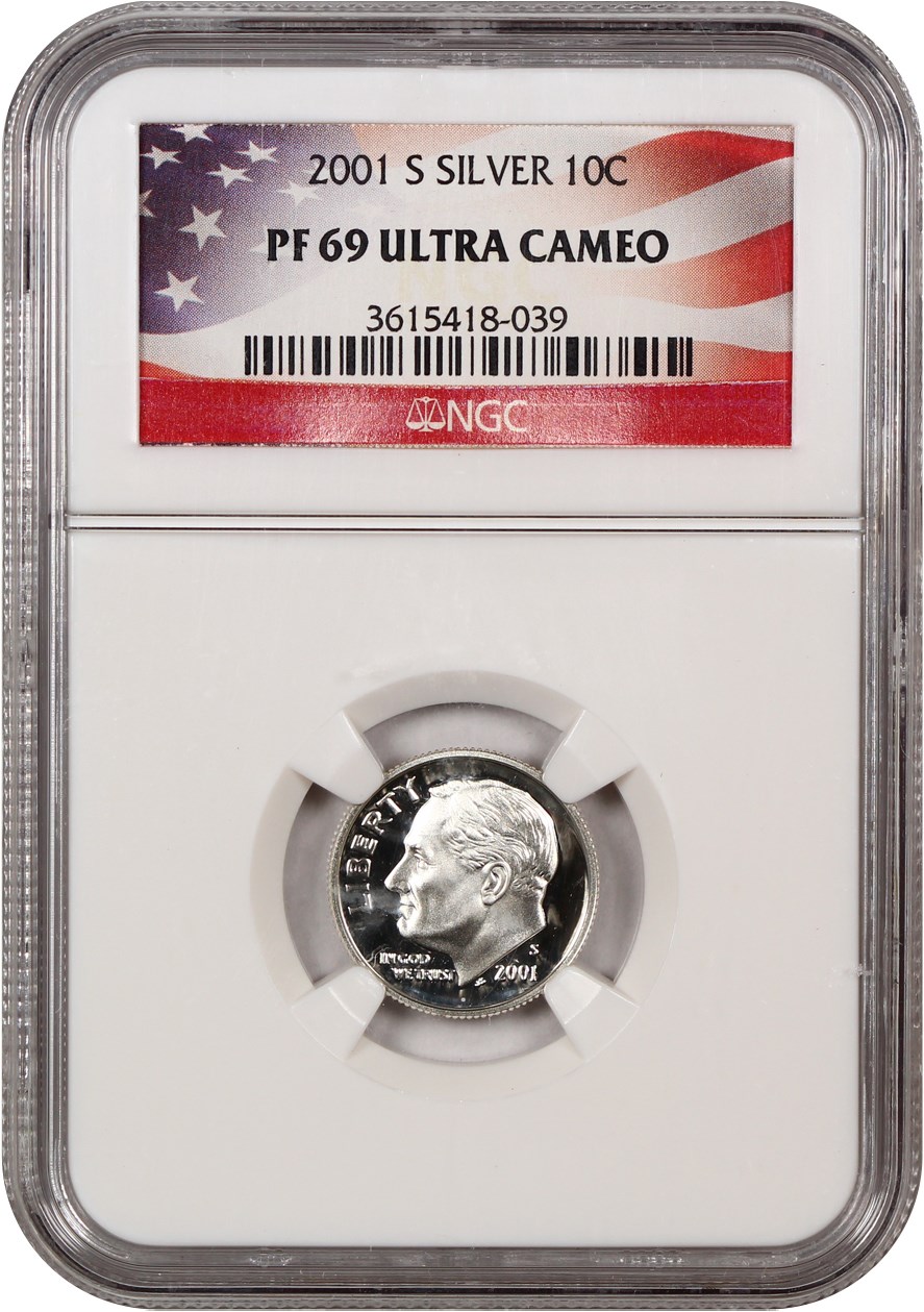 image for: 2001-S 10c NGC Proof 69 UCAM (Silver)