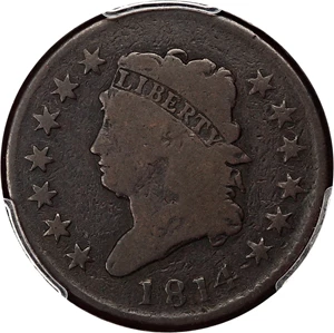 image for: 1814 1c PCGS VG-08 (Plain 4)
