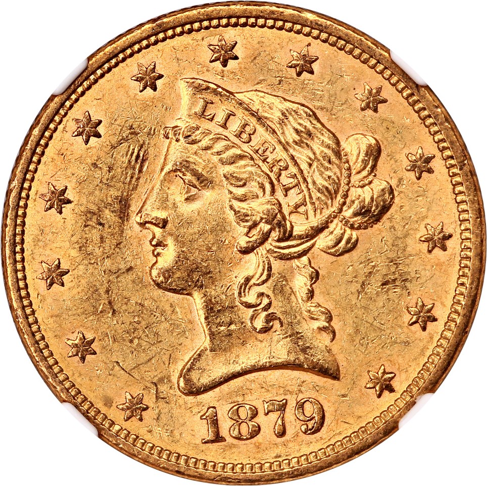 image for: 1879-S $10 NGC MS60