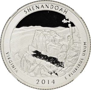 image for: 2014-S Shenandoah 25c NGC Proof 69 UCAM (Silver)