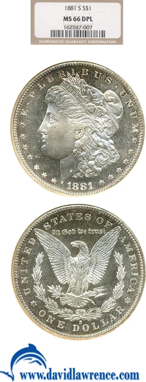 image for: 1881-S $1 NGC MS66 DMPL
