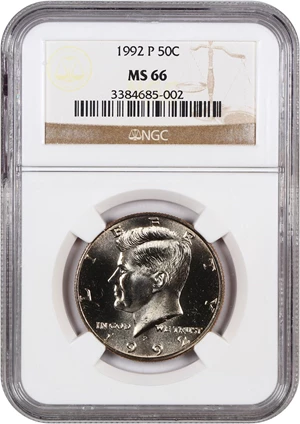 image for: 1992-P 50c NGC MS66