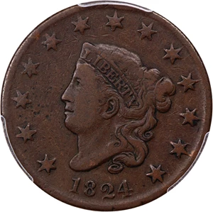 image for: 1824 1c PCGS F15