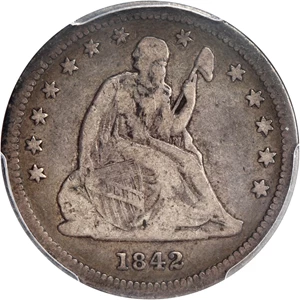 image for: 1842-O 25c PCGS/CAC VG-08 (Small Date)