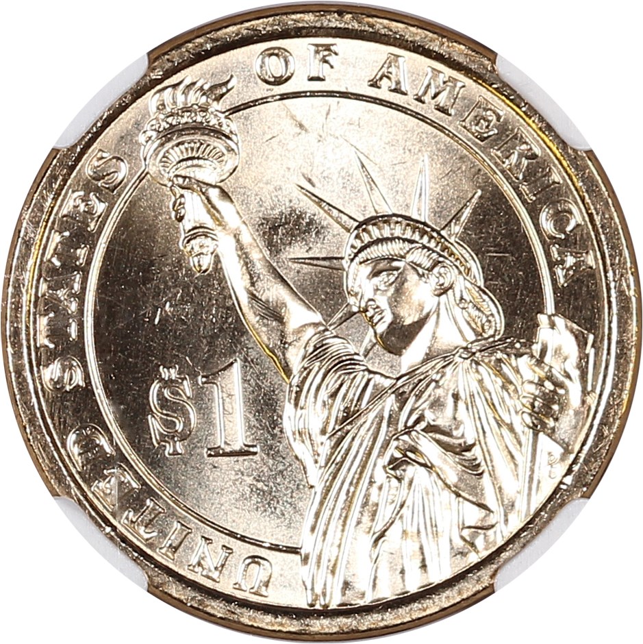 image for: 2008-D Martin Van Buren $1 NGC Brilliant Unc. (First Day of Issue)