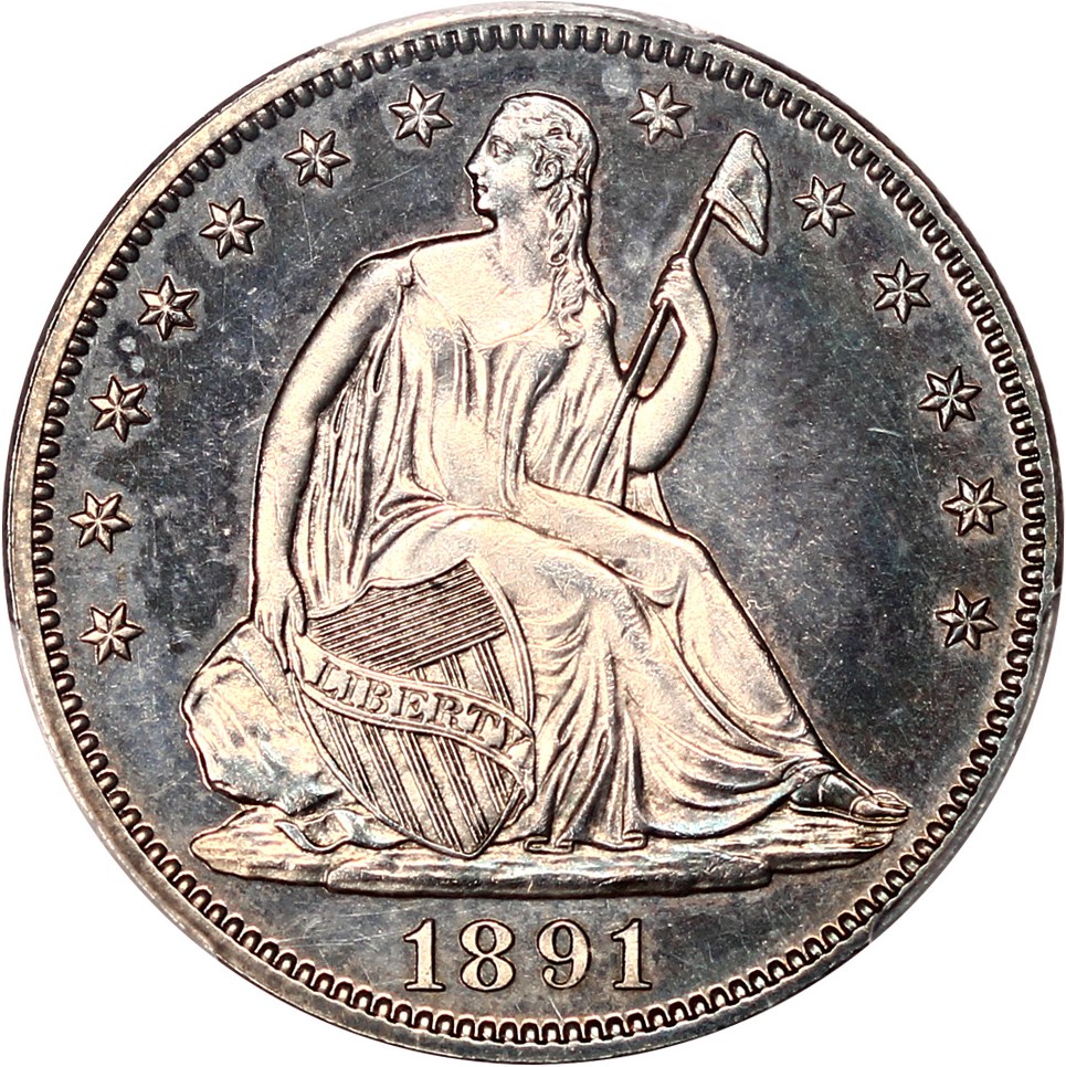 image for: 1891 50c PCGS/CAC Proof 63