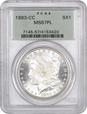 image for: 1883-CC $1 PCGS MS67 PL (OGH)