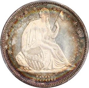 image for: 1880 50c PCGS/CAC MS66+