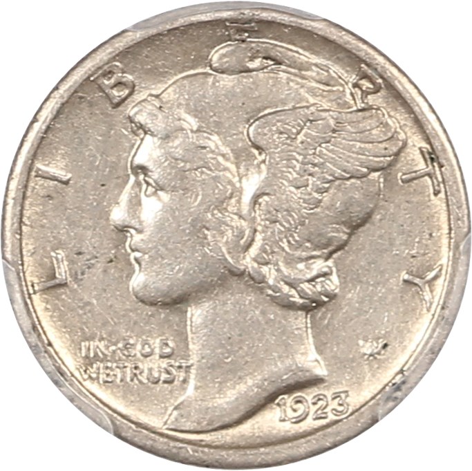 image for: 1923-S 10c PCGS XF45