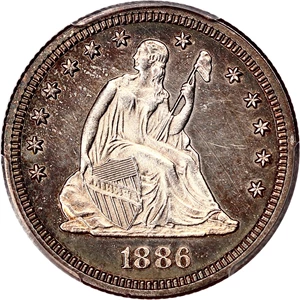 image for: 1886 25c PCGS Proof 63 CAM