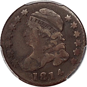 image for: 1814 10c PCGS F12 (STATESOF)