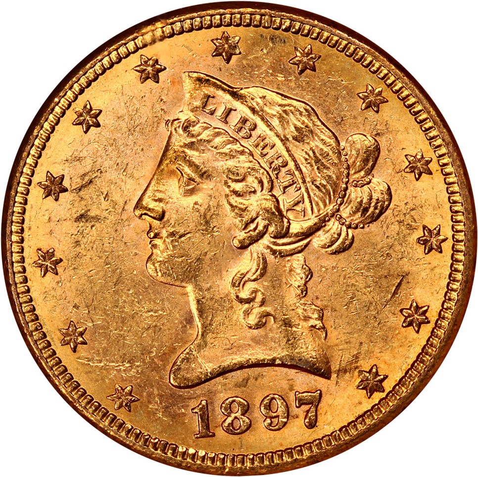 image for: 1897-S $10 NGC MS61