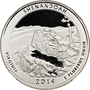 image for: 2014-S Shenandoah 25c NGC Proof 69 UCAM (Silver)