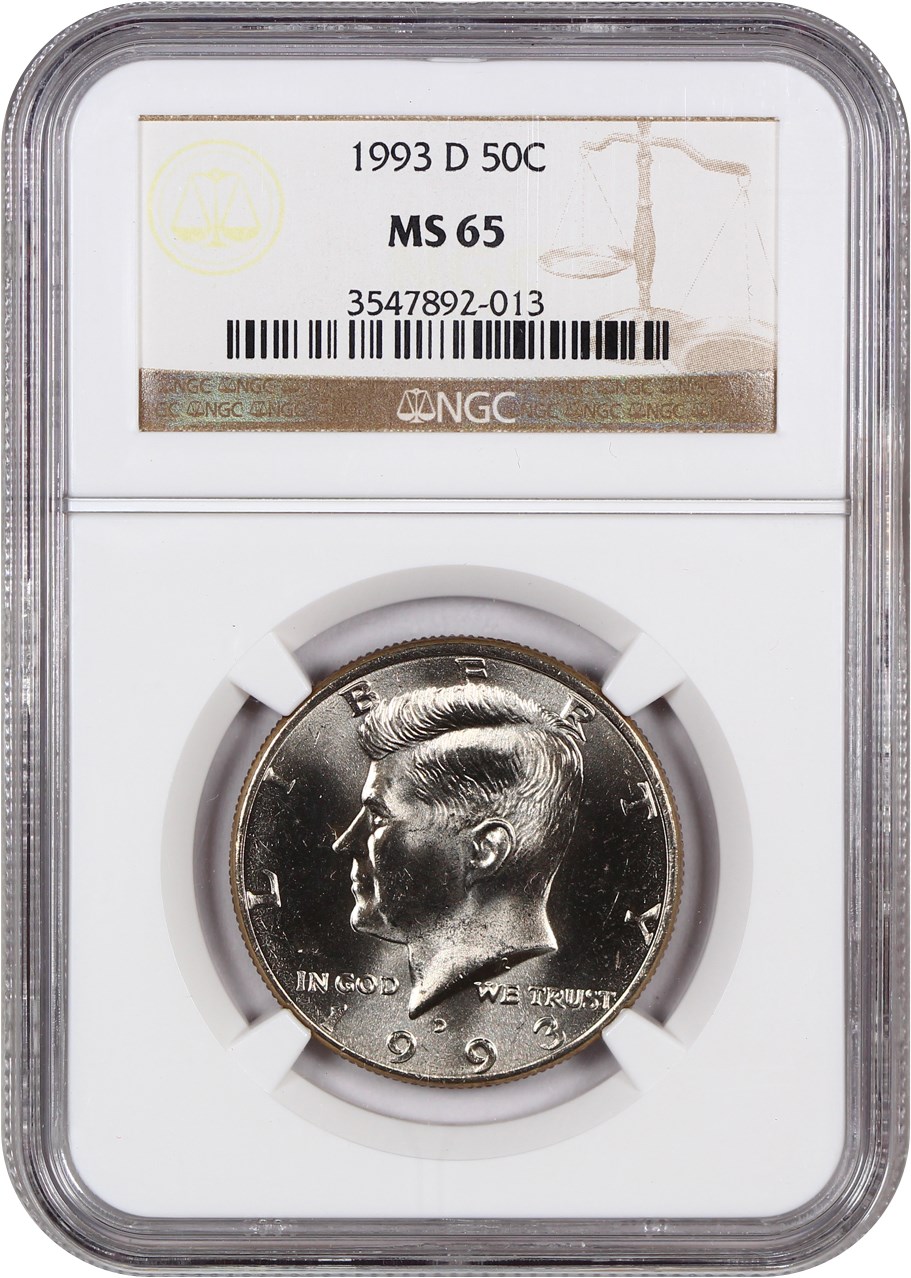 image for: 1993-D 50c NGC MS65