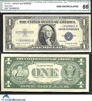 image for: Fr.1617* 1935-G $ 1 CGA Gem CU 66 *Star*