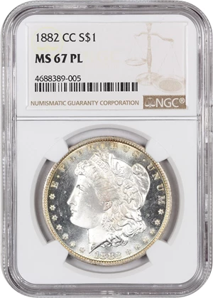 image for: 1882-CC $1 NGC MS67 PL