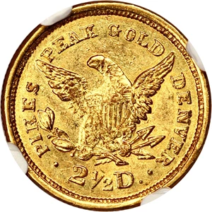 image for: 1860 Clark Gruber $2 1/2 NGC MS61