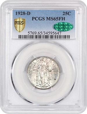 image for: 1928-D 25c PCGS/CAC MS65 FH