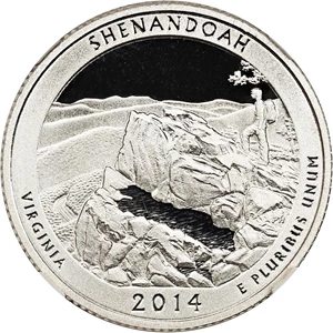 image for: 2014-S Shenandoah 25c NGC Proof 69 UCAM (Silver)