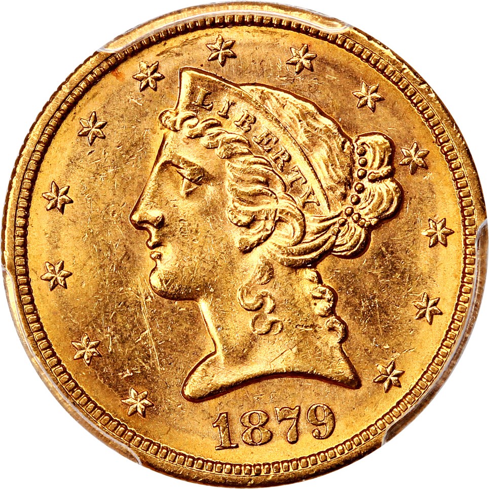 image for: 1879-S $5 PCGS MS63